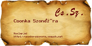 Csonka Szonóra névjegykártya
